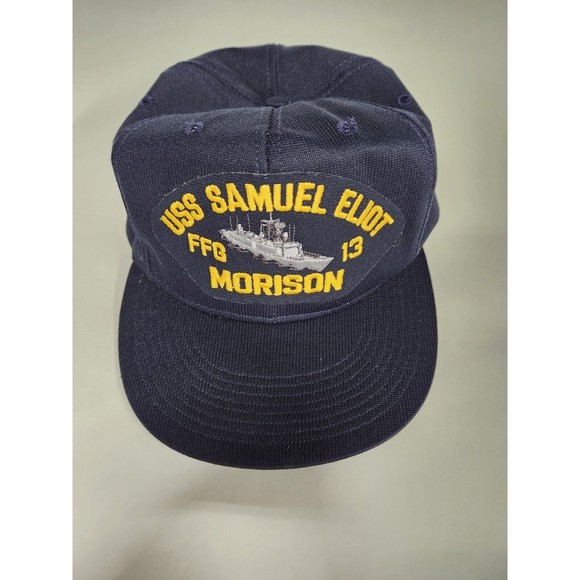 USS Samuel Eliot FFG 13 Morison AP vintage made in USA US Navy Trucker Hat Cap - Picture 2 of 8